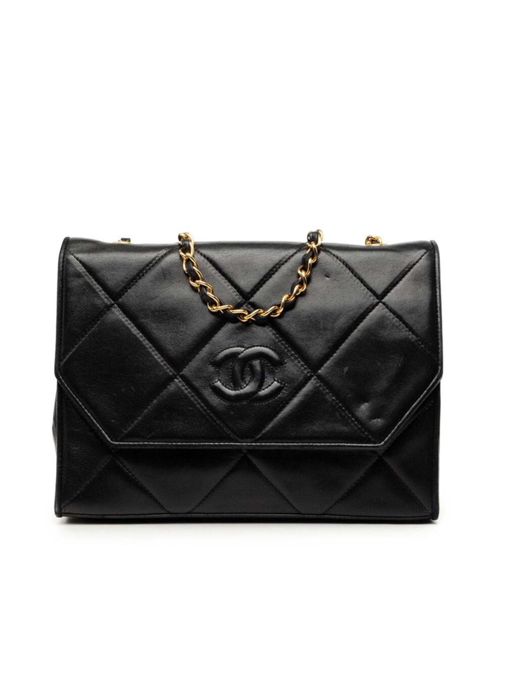 Chanel Vintage Diamond Cc Flap Bag #356901C21B